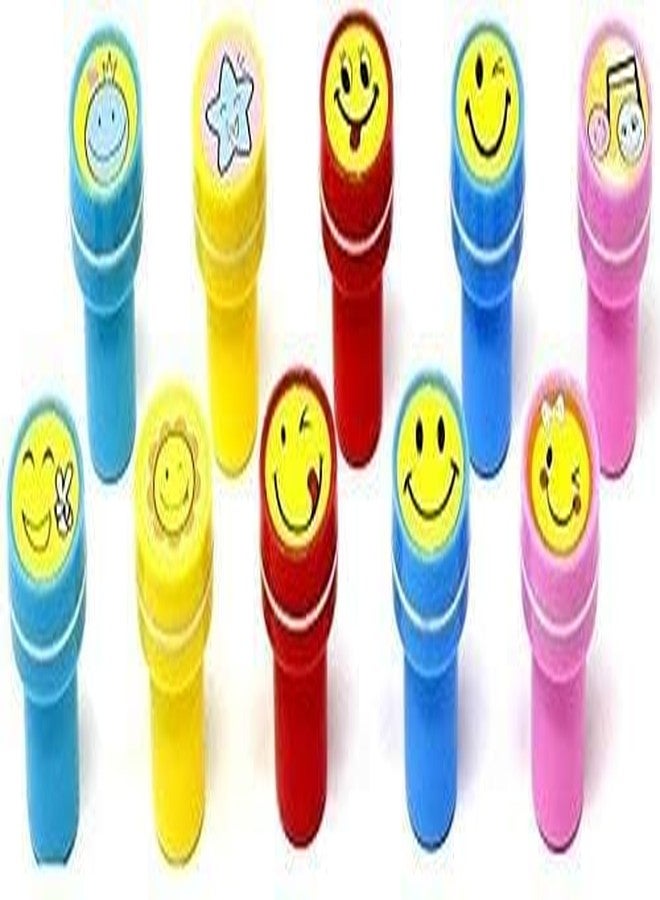 KRAFTMASTERS 20 Piece Stamps for Kids Emoji and Motivation Reward Art Teachers Students Birthday Gift Craft Scrapbooking(Design As Per Stock) - Image 3